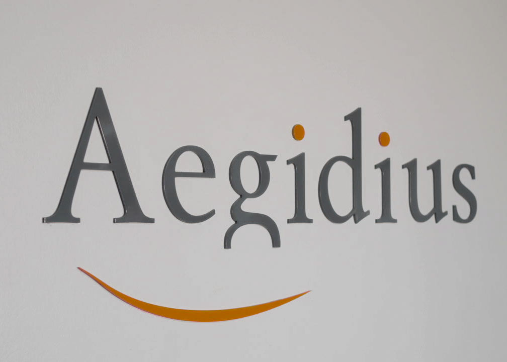 Logo an der Wand - Aegidius Hundehotel 